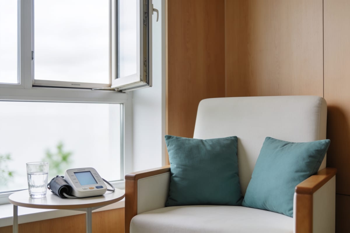 До приезда бригады: полусидя, доступ воздуха, вода рядом